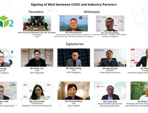 Signing of MOU with CO2X to collaborate on the CO2X Platform at the Singapore Transport & Logistics Insight Series 2021